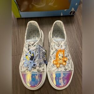 Bluey and Bingo Kids Sneakers with holographic color size 11C -NWT